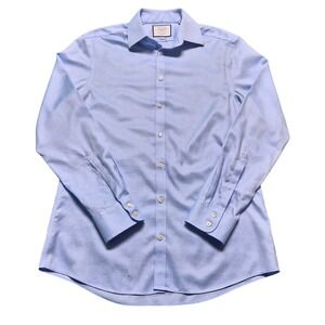 Charles Tyrwhitt Mens Light Blue Extra Slim Fit Non-Iron Dress Shirt 15.5 34